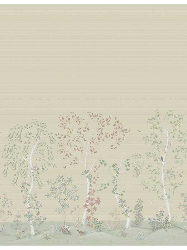 Seasonal Woods Grasscloth 6 Panel fabric in oat natural color - pattern number 120/6019G.CS.0 - by Cole and Son in the Gardens Vol I collection