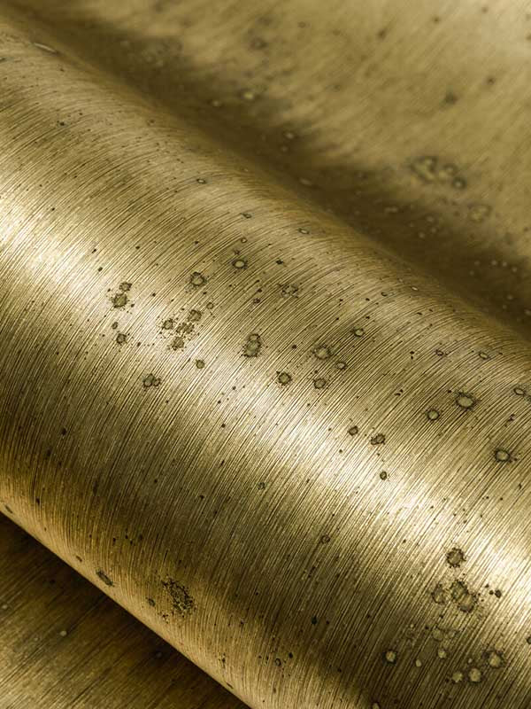 Aurora wallpaper in aged brass color - pattern number WMT5019.WT.0 - by Winfield Thybony in the Metallic Treasures collection
