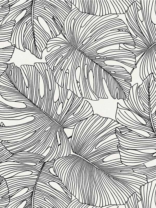 Tarra Monstera Leaf fabric in contrasto color - pattern number SC20200 - by Seabrook in the Summer House Seabrook collection