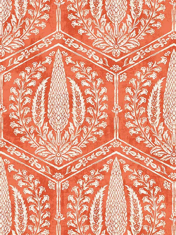 Cyrus Harvest wallpaper in red terracotta color - pattern number SC21401 - by Seabrook in the Summer House Seabrook collection