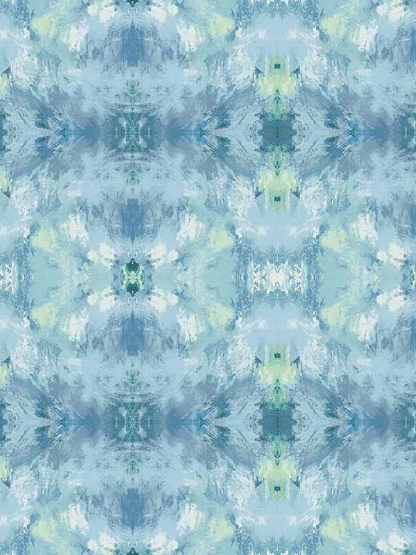Kaleidoscope fabric in blue color - pattern number DBW1000 - by Wallquest in the West Boulevard by Daisy Bennett collection
