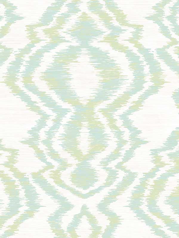 Moirella fabric in chartreuse color - pattern number DBW8001 - by Wallquest in the West Boulevard by Daisy Bennett collection