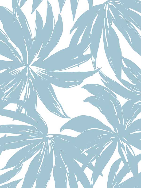 Palma fabric in light blue color - pattern number DBW9110 - by Wallquest in the West Boulevard by Daisy Bennett collection