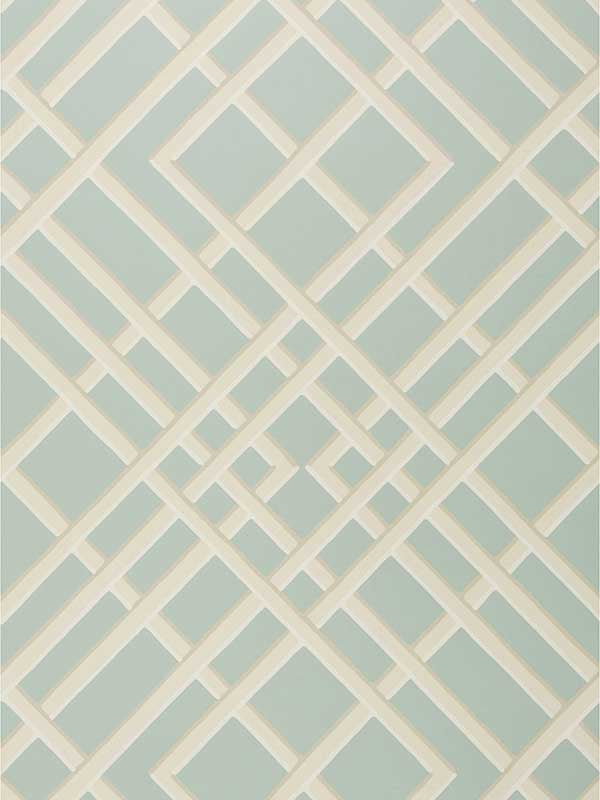 Treillage Sidewall wallpaper in glacier color - pattern number BR-60100.15.0 - by Brunschwig and Fils in the collection