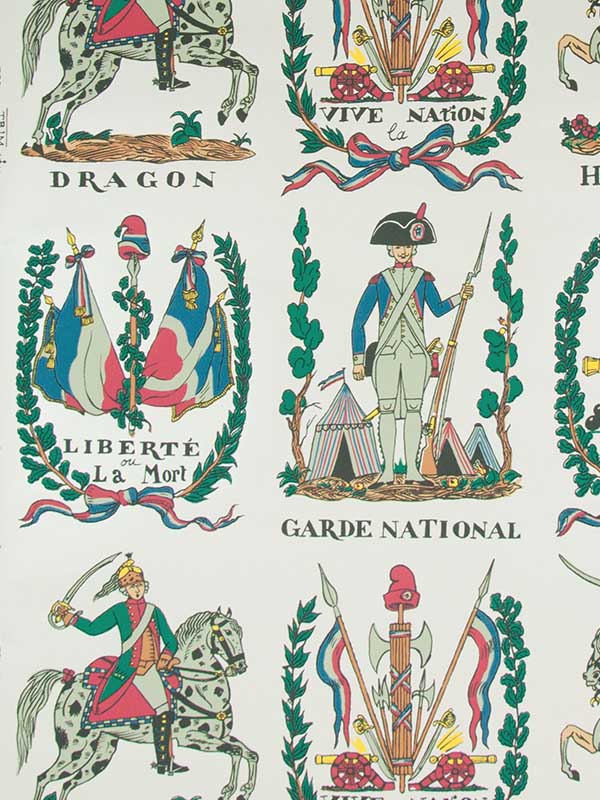 Battle Of Valmy 1792 fabric in multi on white vinyl color - pattern number BR-60311.01.0 - by Brunschwig and Fils in the collection