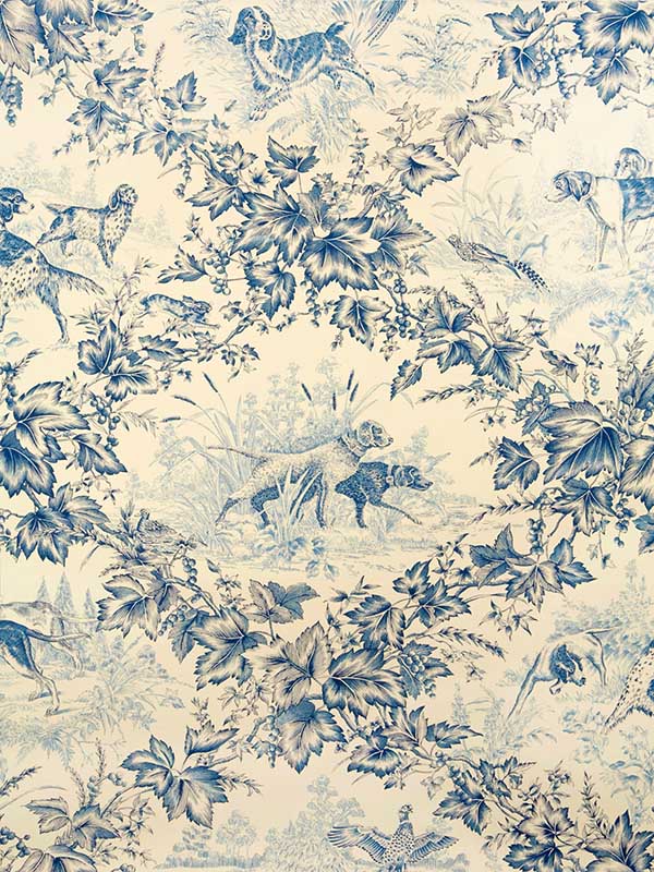 On Point wallpaper in blue color - pattern number BR-69265.222.0 - by Brunschwig and Fils in the collection