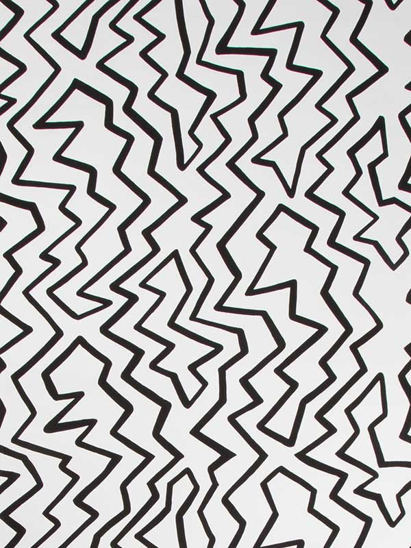 Staccato On Paper fabric in black on white color - pattern number BR-69539.970.0 - by Brunschwig and Fils in the collection