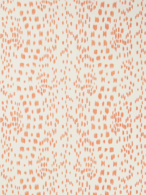 Les Touches fabric in tangerine color - pattern number P8012138.12.0 - by Brunschwig and Fils in the collection