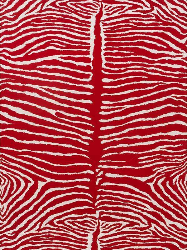 Le Zebre fabric in red color - pattern number P8014100.19.0 - by Brunschwig and Fils in the collection
