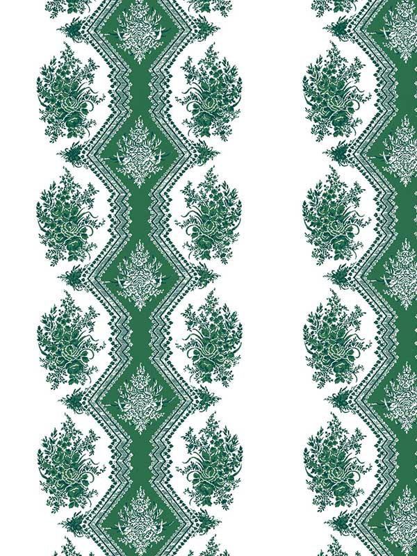 Coppelia wallpaper in emerald color - pattern number P8015105.53.0 - by Brunschwig and Fils in the collection