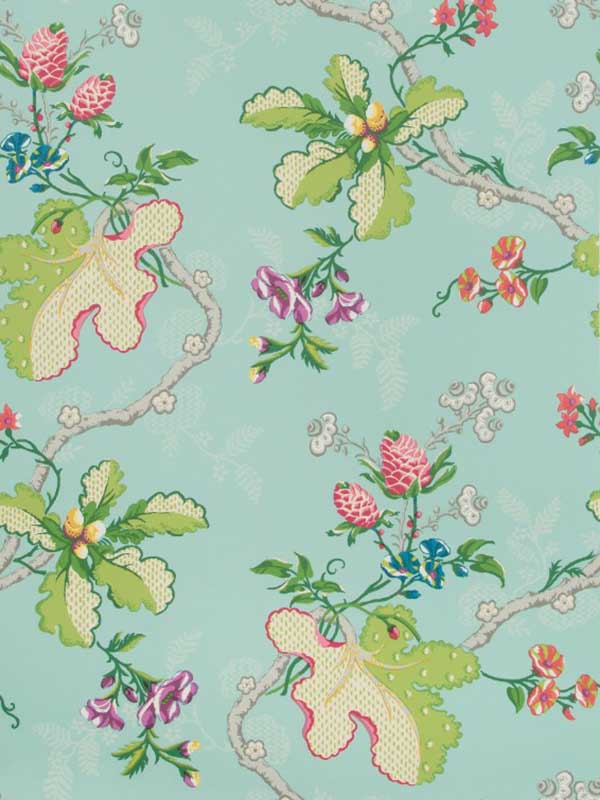 Fabriano wallpaper in aqua color - pattern number P8019105.137.0 - by Brunschwig and Fils in the collection
