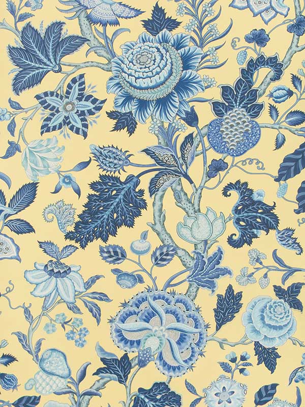 Nizam wallpaper in canary color - pattern number P8019111.40.0 - by Brunschwig and Fils in the collection