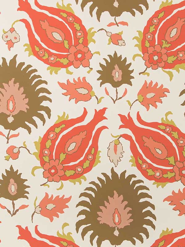 Kashmiri wallpaper in blush toast color - pattern number P8020102.1736.0 - by Brunschwig and Fils in the collection