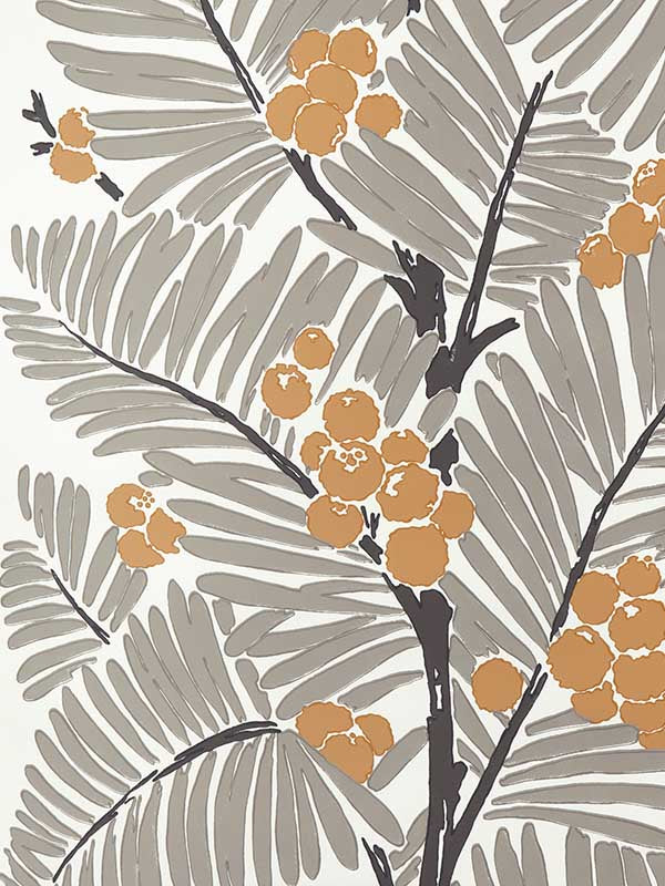Palmar wallpaper in stone color - pattern number P8022108.421.0 - by Brunschwig and Fils in the collection