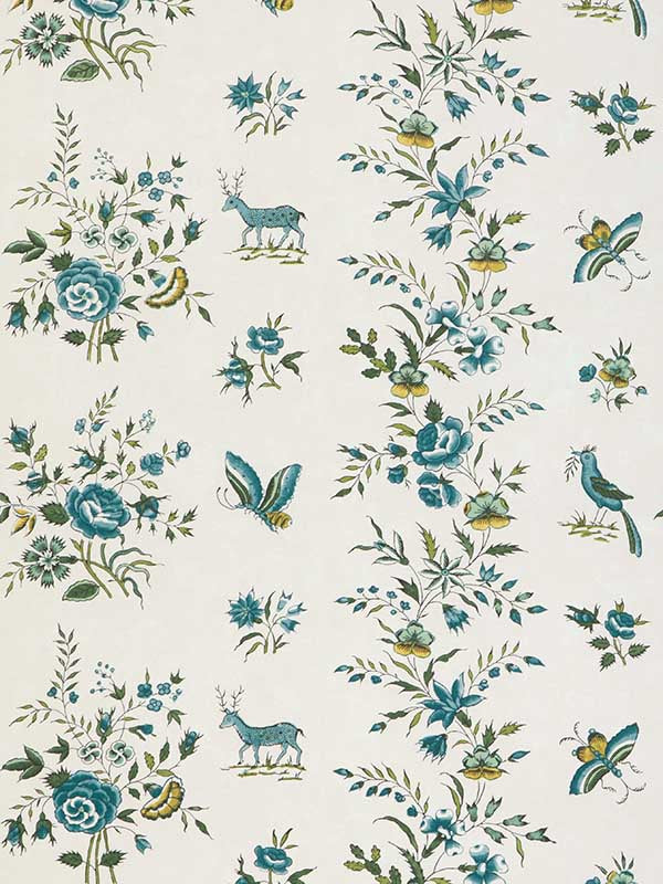 Aurel fabric in aqua leaf color - pattern number P8023103.194.0 - by Brunschwig and Fils in the collection