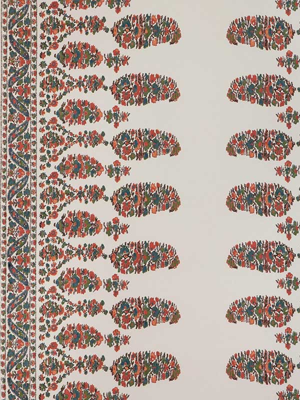 Visan wallpaper in sky coral color - pattern number P8023104.512.0 - by Brunschwig and Fils in the collection