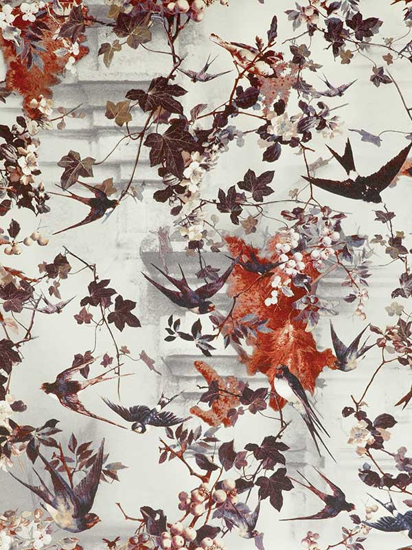 Hirondelles fabric in hiver color - pattern number WH 000043306 - by Scalamandre in the collection