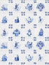 Tile Play fabric in blue color - pattern number WNM 0001TILE - by Scalamandre in the  collection