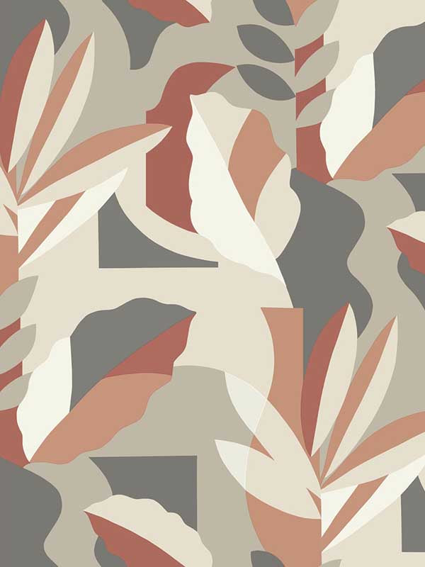 Papier Colle fabric in brick color - pattern number AG2001 - by York in the Artistic Abstracts collection