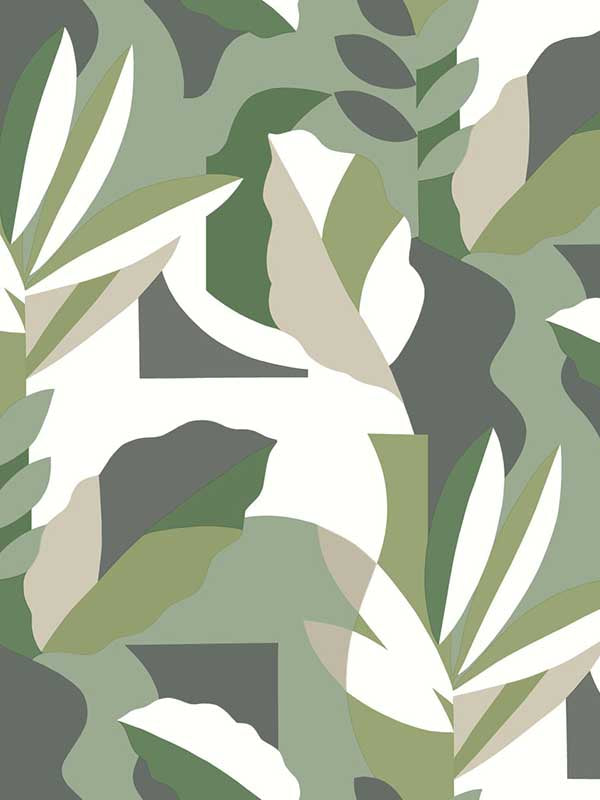 Papier Colle fabric in green color - pattern number AG2005 - by York in the Artistic Abstracts collection