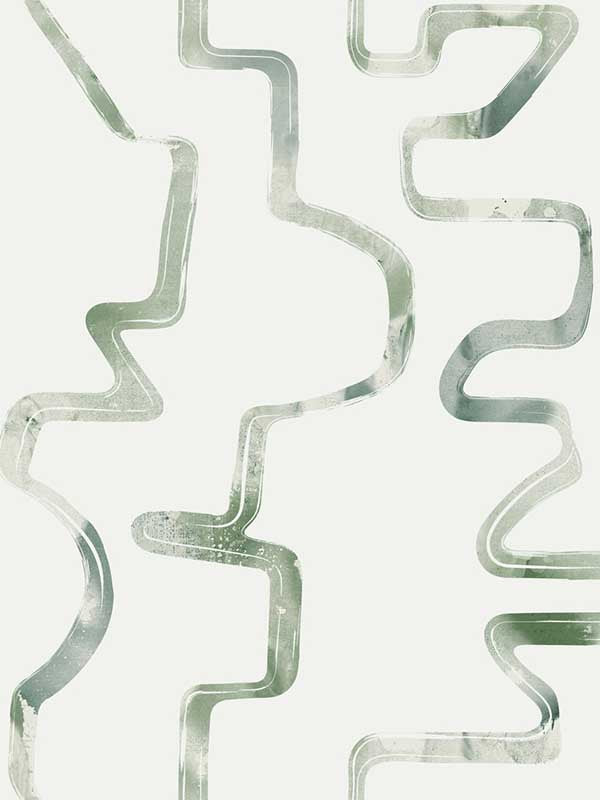 Abstract Aura fabric in green and grey color - pattern number AG2051 - by York in the Artistic Abstracts collection