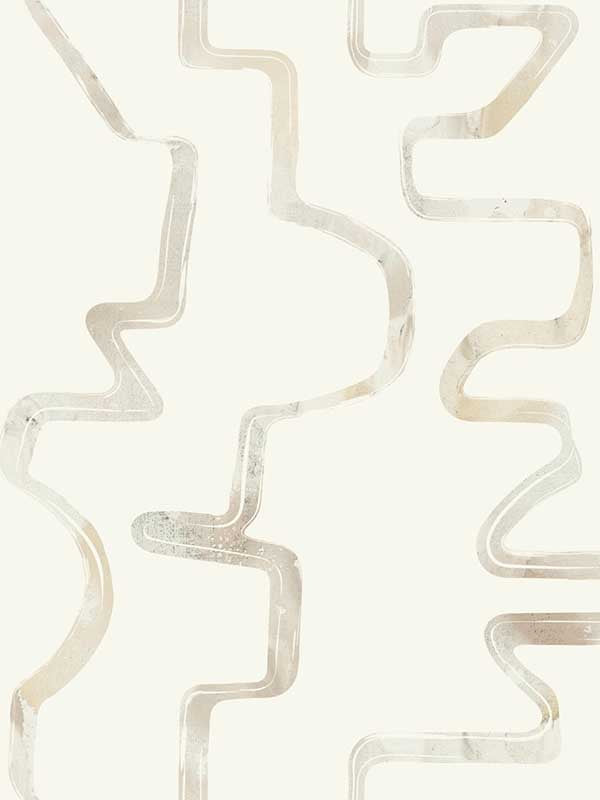 Abstract Aura fabric in caramel and cream color - pattern number AG2052 - by York in the Artistic Abstracts collection