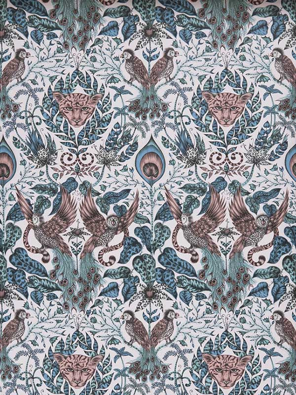 Amazon fabric in pink color - pattern number W0098/04.CAC.0 - by Clarke and Clarke in the Animalia by Emma J Shipley collection