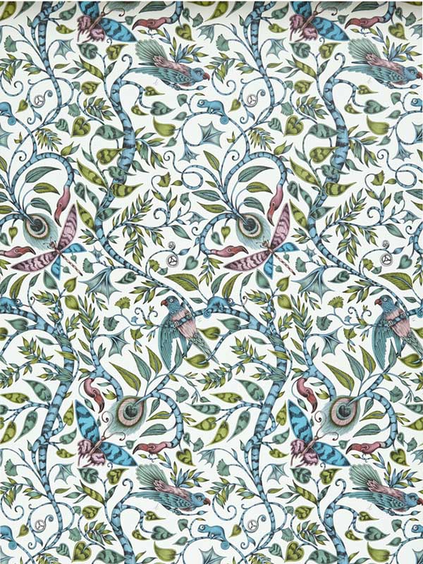 Rousseau fabric in jungle color - pattern number W0104/03.CAC.0 - by Clarke and Clarke in the Animalia by Emma J Shipley collection