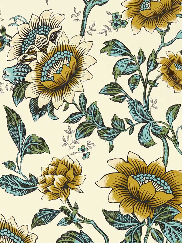 Tonquin fabric in chartreuse color - pattern number W0134/02.CAC.0 - by Clarke and Clarke in the Botanical Wonders collection