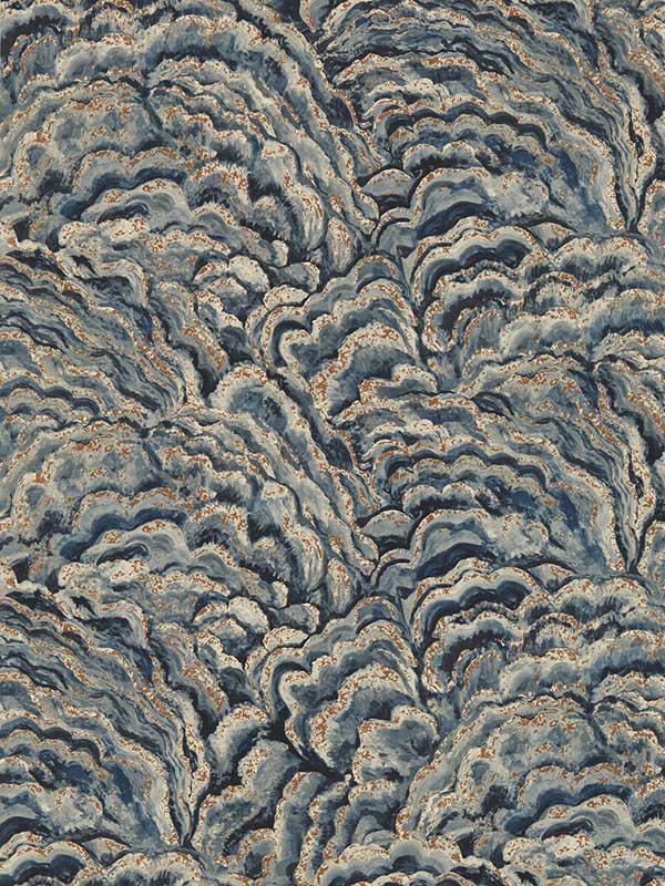 Lumino wallpaper in midnight copper color - pattern number W0142/04.CAC.0 - by Clarke and Clarke in the Exotica 2 collection