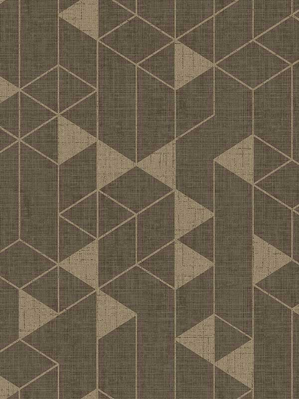 Fairbank Linen Geometric fabric in chocolate color - pattern number 4034-26773 - by A Street Prints in the Scott Living Third Edition collection