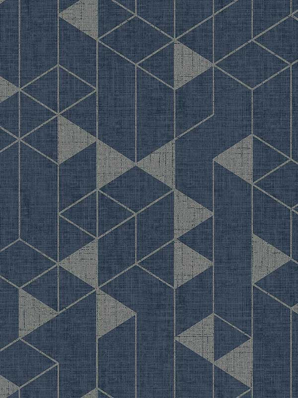 Fairbank Linen Geometric fabric in navy color - pattern number 4034-26775 - by A Street Prints in the Scott Living Third Edition collection