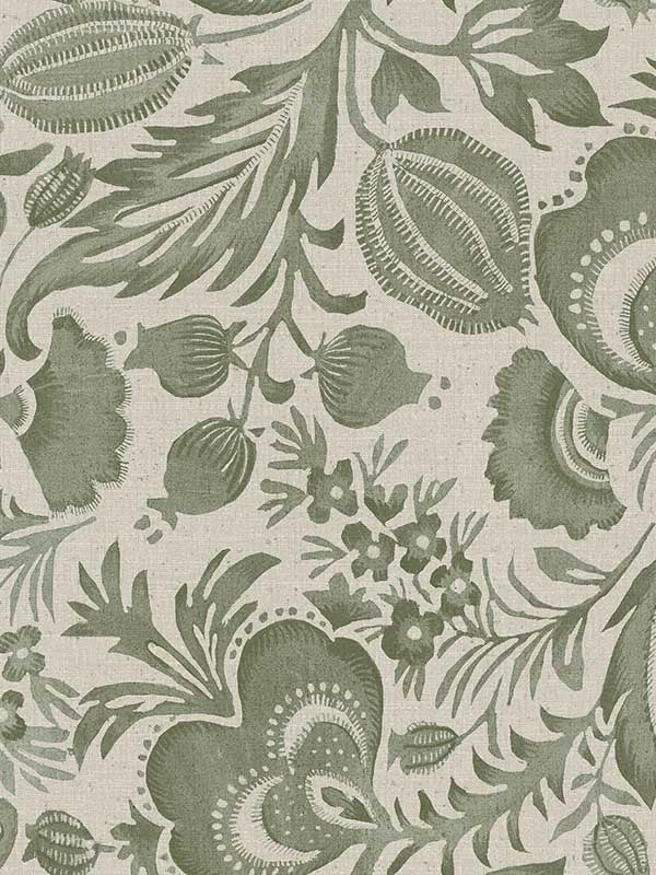 Culver Jacobean fabric in moss color - pattern number 4034-26783 - by A Street Prints in the Scott Living Third Edition collection
