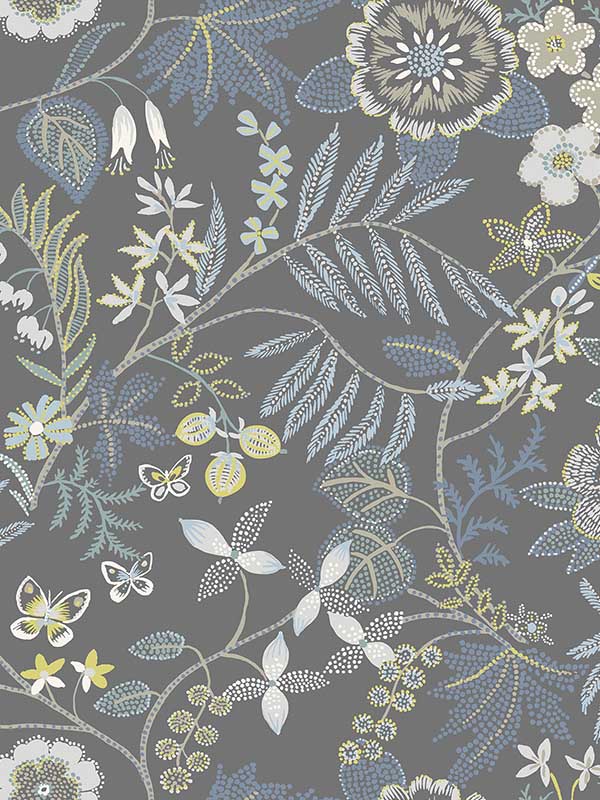Marilyn Floral Trail fabric in light grey color - pattern number 4034-72136 - by A Street Prints in the Scott Living Third Edition collection