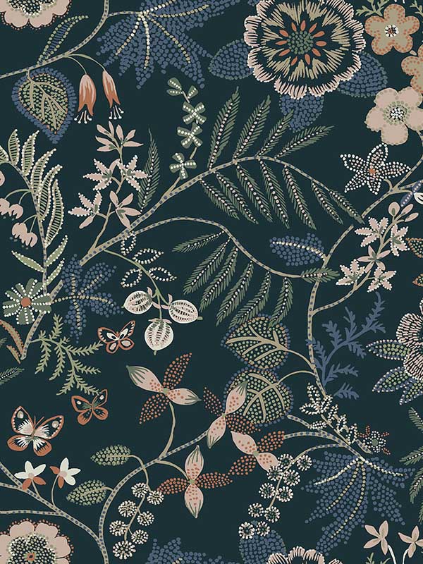 Marilyn Floral Trail fabric in sea green color - pattern number 4034-72137 - by A Street Prints in the Scott Living Third Edition collection