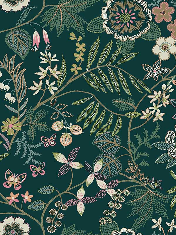 Marilyn Floral Trail fabric in green color - pattern number 4034-72139 - by A Street Prints in the Scott Living Third Edition collection