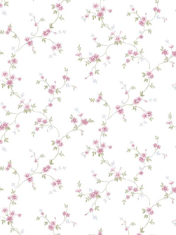 Como Trail fabric in pink green blue color - pattern number PF38148 - by Patton Norwall in the Pretty Florals collection