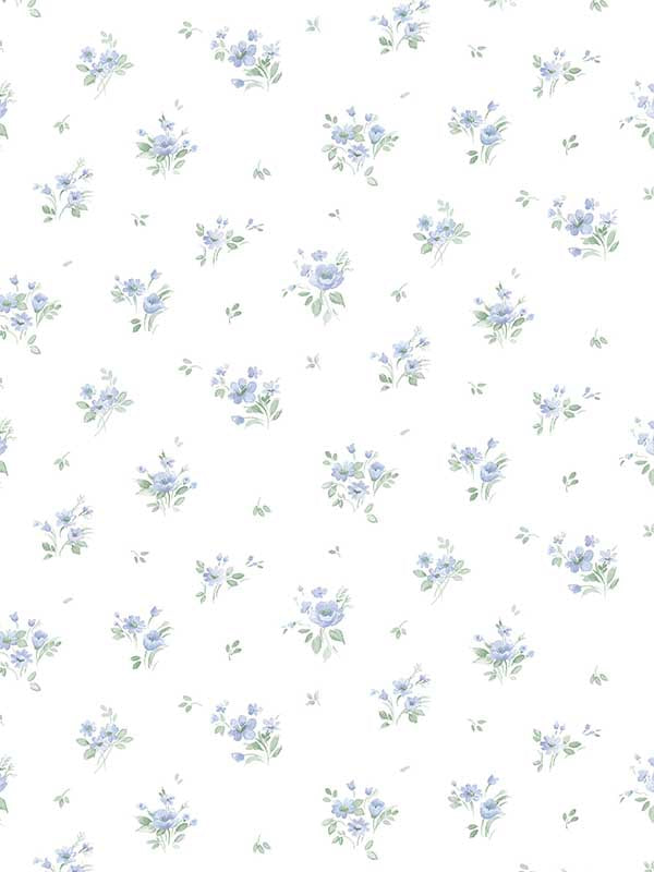 Rainbow Floral fabric in blue green color - pattern number PF38159 - by Patton Norwall in the Pretty Florals collection