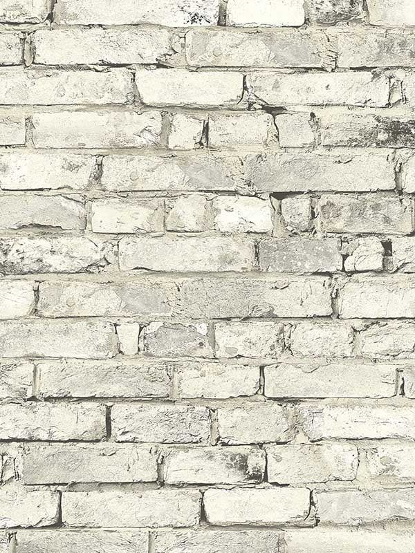 Tailor Faux Brick Prepasted wallpaper in antique plaster color - pattern number PR12205 - by Seabrook in the Seabrook Prepasted Wallpaper Assortment collection