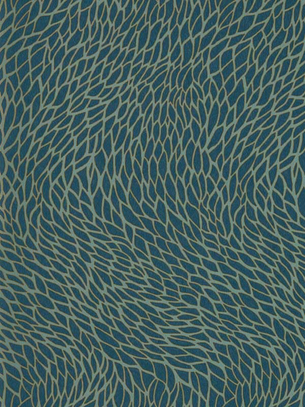 Corallino wallpaper in teal color - pattern number W0166/03.CAC.0 - by Clarke and Clarke in the Lusso collection