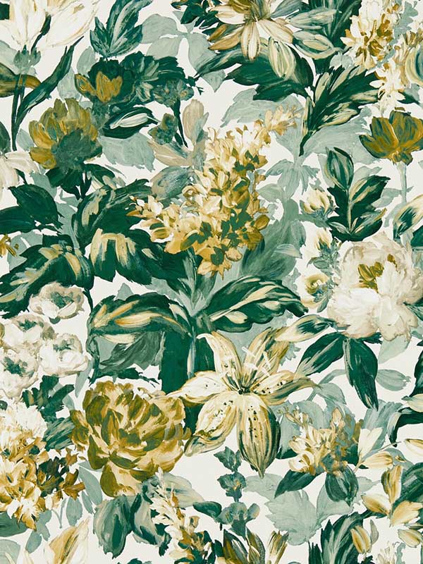 Lilum fabric in glade color - pattern number W0158/02.CAC.0 - by Clarke and Clarke in the Marianne collection