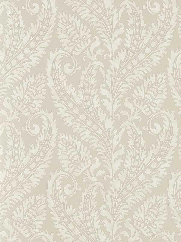 Regale fabric in ivory mocha color - pattern number W0161/03.CAC.0 - by Clarke and Clarke in the Marianne collection