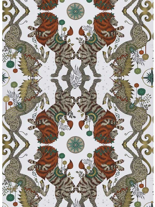 Caspian fabric in gold color - pattern number W0113/03.CAC.0 - by Clarke and Clarke in the Wilderie By Emma J Shipley collection