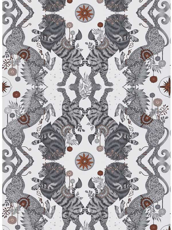Caspian fabric in nude color - pattern number W0113/06.CAC.0 - by Clarke and Clarke in the Wilderie By Emma J Shipley collection