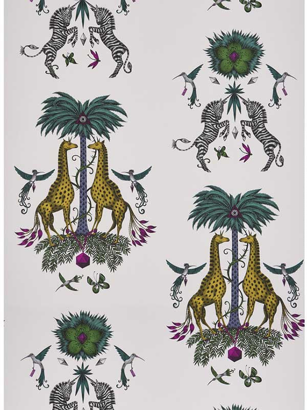 Creatura fabric in yellow color - pattern number W0114/05.CAC.0 - by Clarke and Clarke in the Wilderie By Emma J Shipley collection
