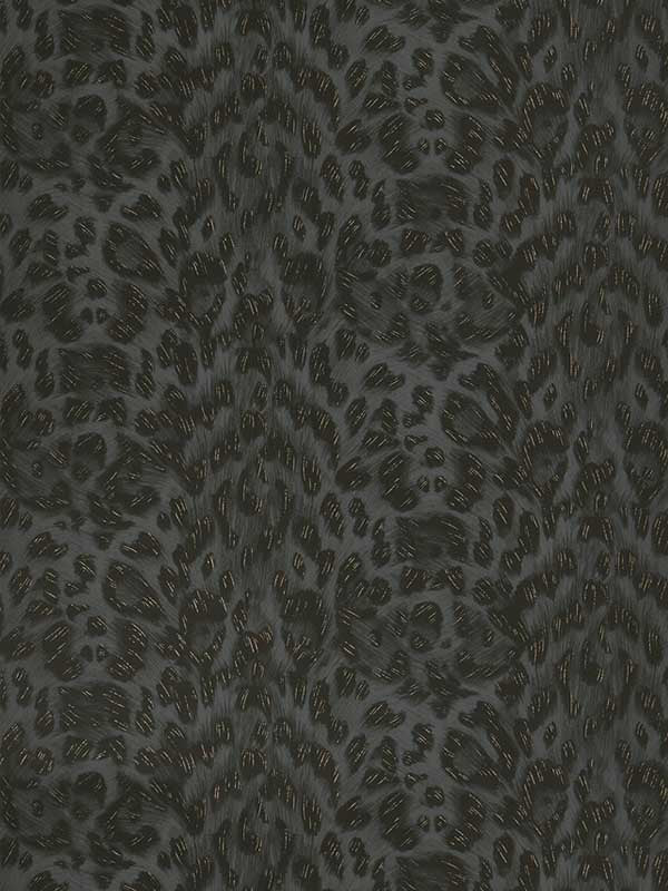 Felis fabric in charcoal rose gold color - pattern number W0115/03.CAC.0 - by Clarke and Clarke in the Wilderie By Emma J Shipley collection