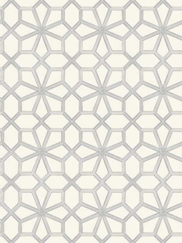 Wolsey Stars wallpaper in soot on snow color - pattern number 118/16036.CS.0 - by Cole and Son in the Historic Royal Palaces Great Masters collection