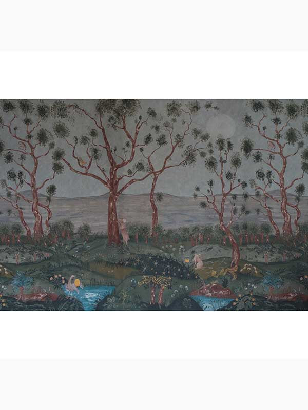 Lantern Parade fabric in midsummer color - pattern number AMW10081.15.0 - by Andrew Martin in the Kit Kemp collection