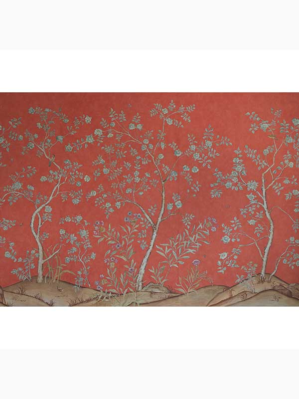 Songbird 5 Panel fabric in sunset color - pattern number AMW10082.12.0 - by Andrew Martin in the Kit Kemp collection