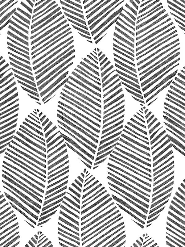 Spot Leaves Peel and Stick wallpaper in charcoal color - pattern number RM22500 - by Casa Mia in the Peel and Stick Wallpaper by Casa Mia collection